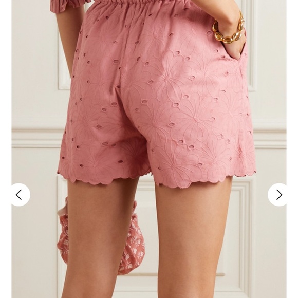 Innika Choo Scalloped High Waisted Eyelet Shorts - Picture 9 of 10